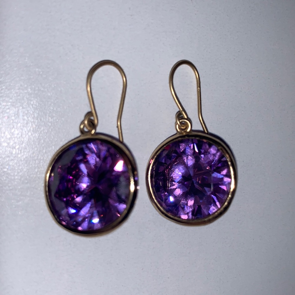 Purple Crystal Earrings (Unlabeled J.Crew)